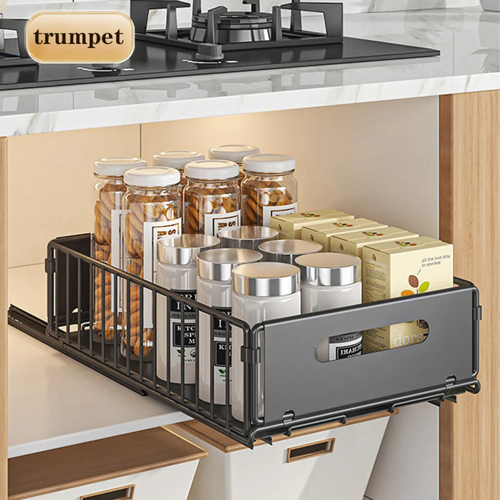1pc/2pcs Pull Out Cabinet Organizer,