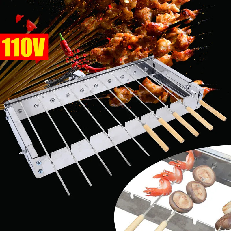 Camping Barbecue Stainless Steel Outdoors Electric Rotisserie