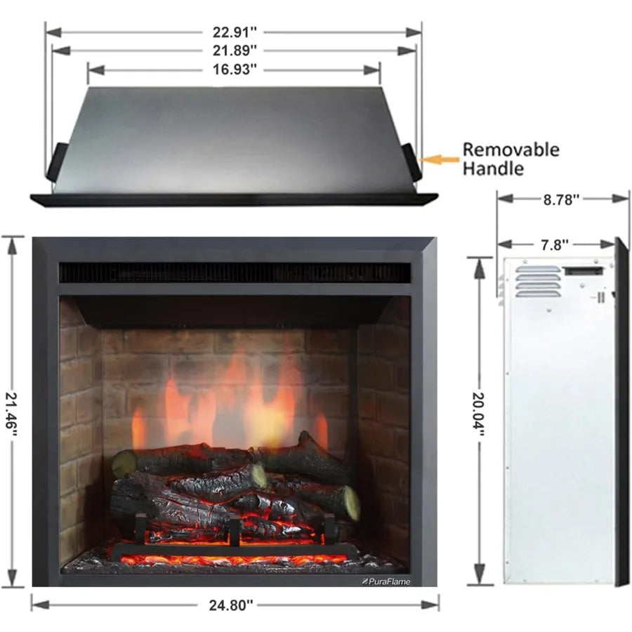 Hign-concerned Modern Western Electric Fireplace With Realistic Flame And Safety