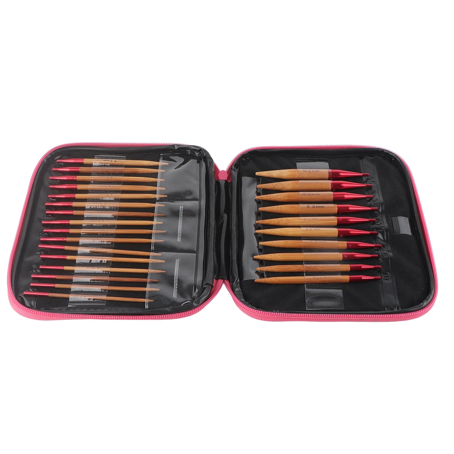 VGEBY Interchangeable Carbonized Bamboo Knitting Needles Set