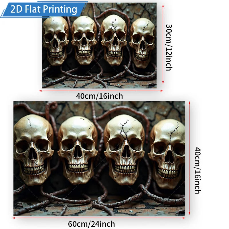 Gothic Skull Wall Tapestry Polyester Made For Home Decor