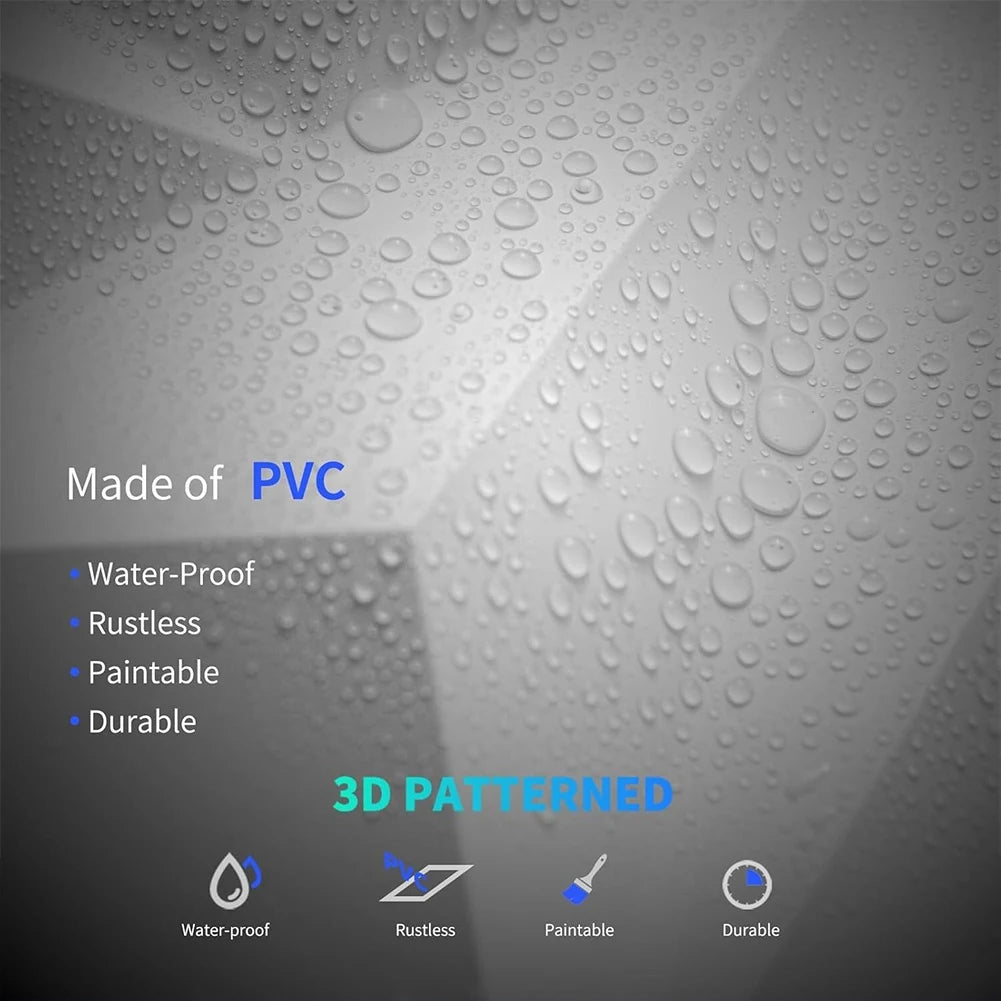 Shunmaii 3D Wall Panel Diamond Pattern PVC Wall Covering