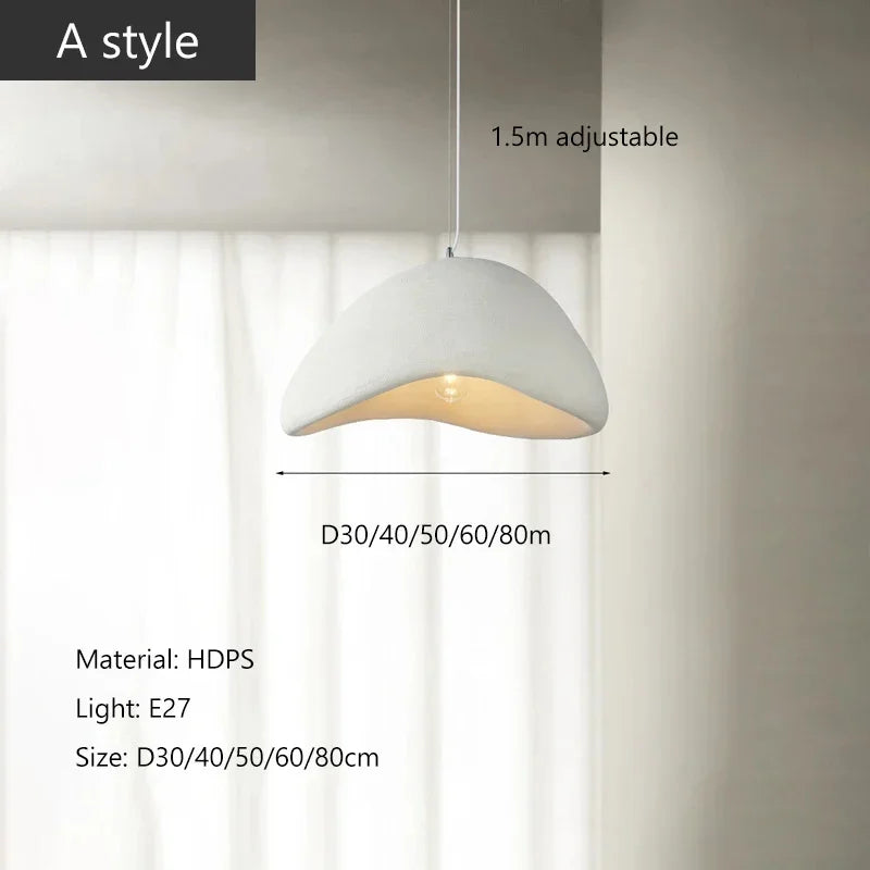 Modern E27 Pendant Lights Wabi Sabi Dining Table Ceiling Chandelier