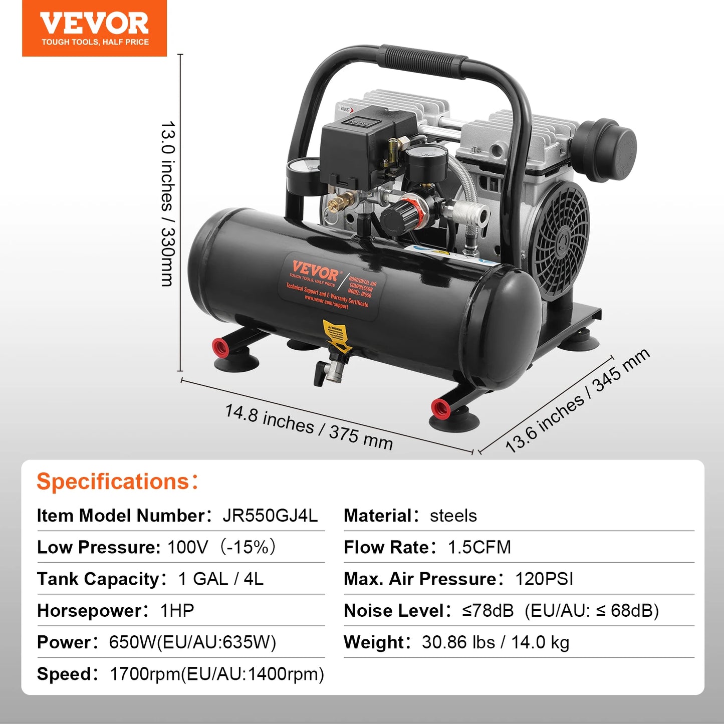 VEVOR Air Compressor 750W/1450W/3000W