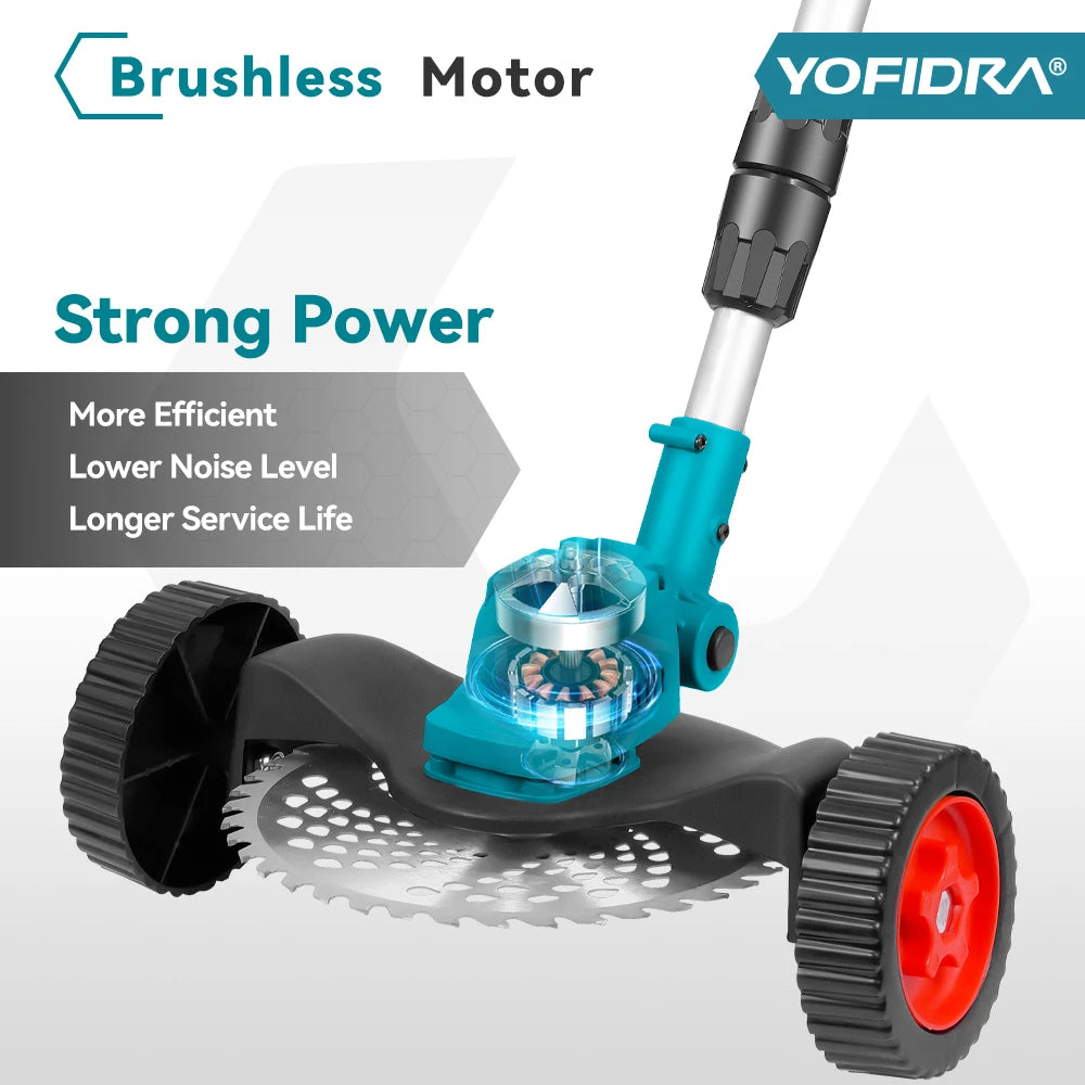 YOFIDRA 9 Inch Brushless Electric Lawn Mower 3000W мощность