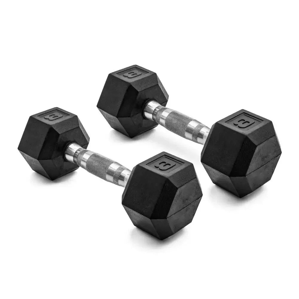 Rubber Hex Dumbbell Set