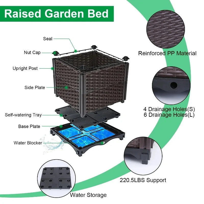 Self Watering Raised Garden Bed
