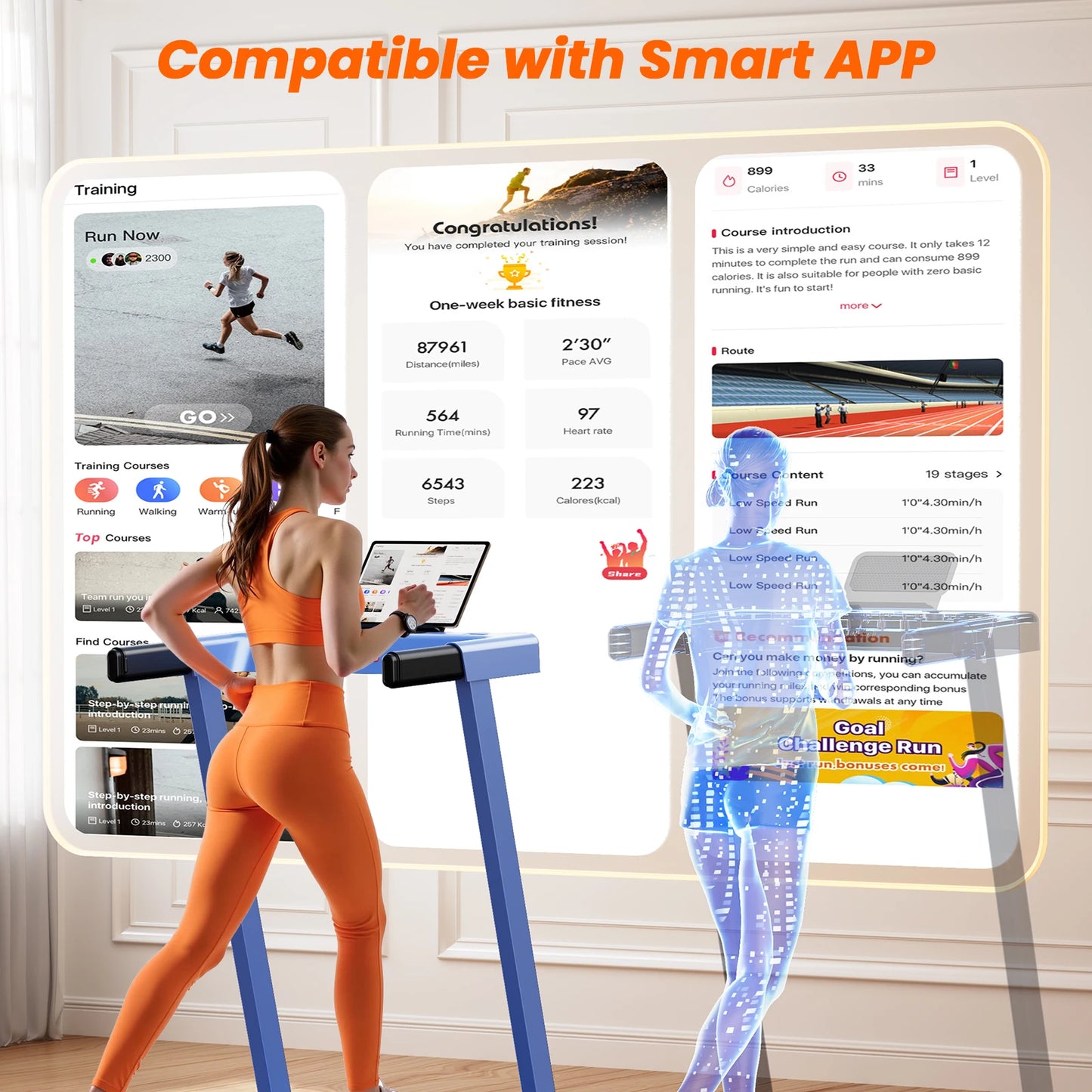 Driving Power 3.0 HP Treadmill With Adjustable Incline PerformanceEnhancementModule