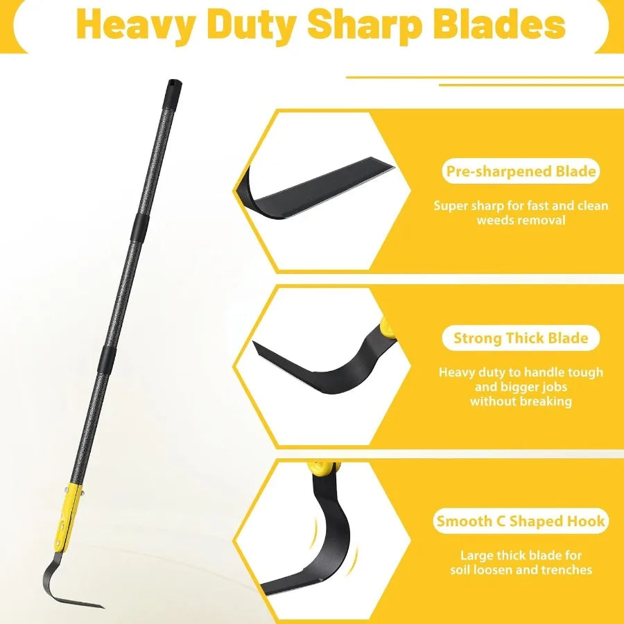 49 Inch L Shaped Garden Hoe