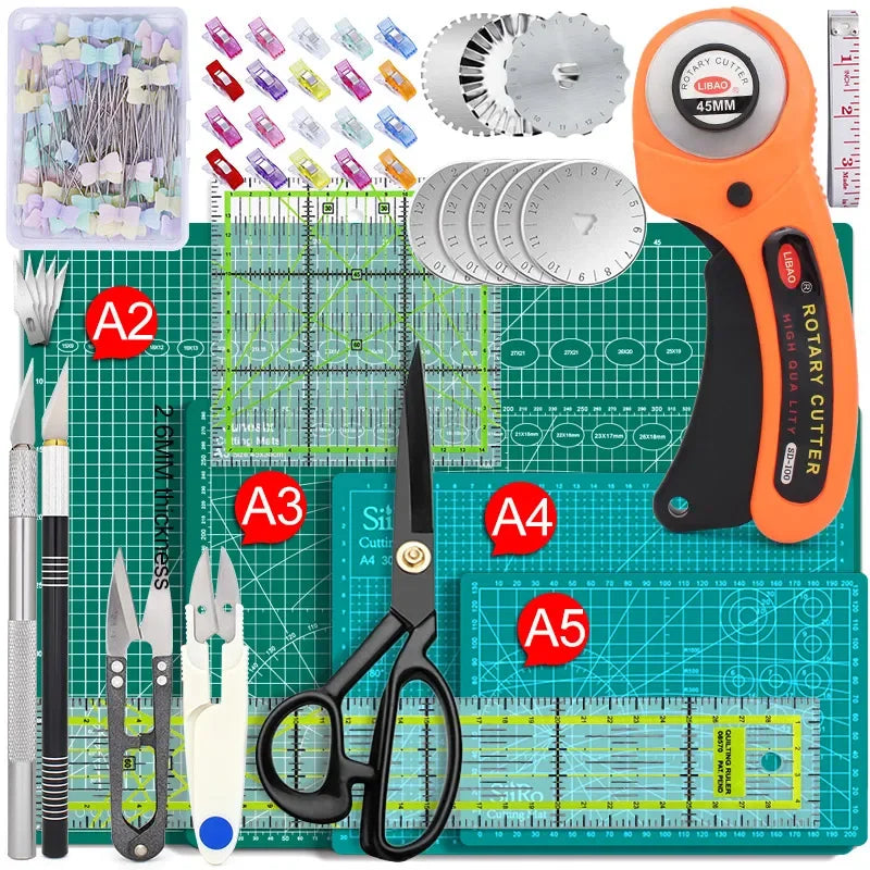 Icobbler Rotary Cutters Tool Set With Cutting Mats And Scissors