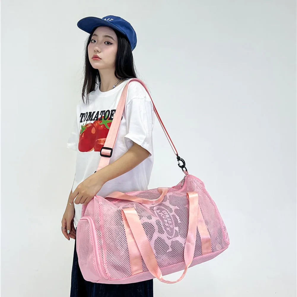 Mesh Travel Duffle Bag Luggage Bag