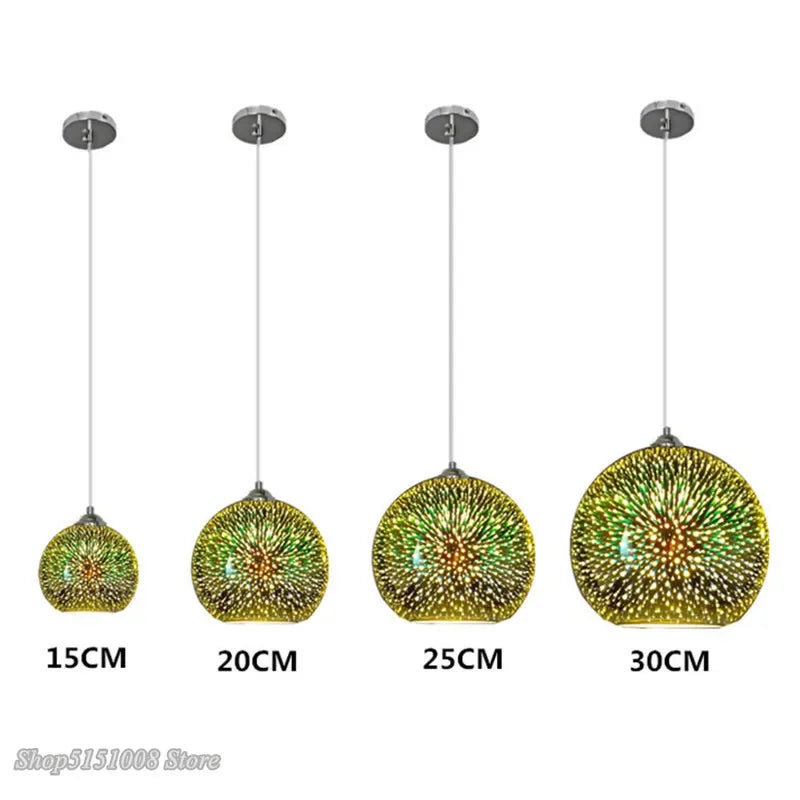 LZPZ Modern 3D Colorful Pendant Lights E27 Cord Pendant Ceiling Lighting For Kitchen Dining Living Room