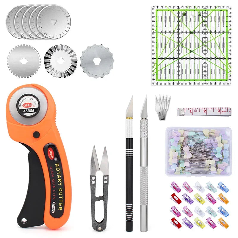 Icobbler Rotary Cutters Tool Set With Cutting Mats And Scissors