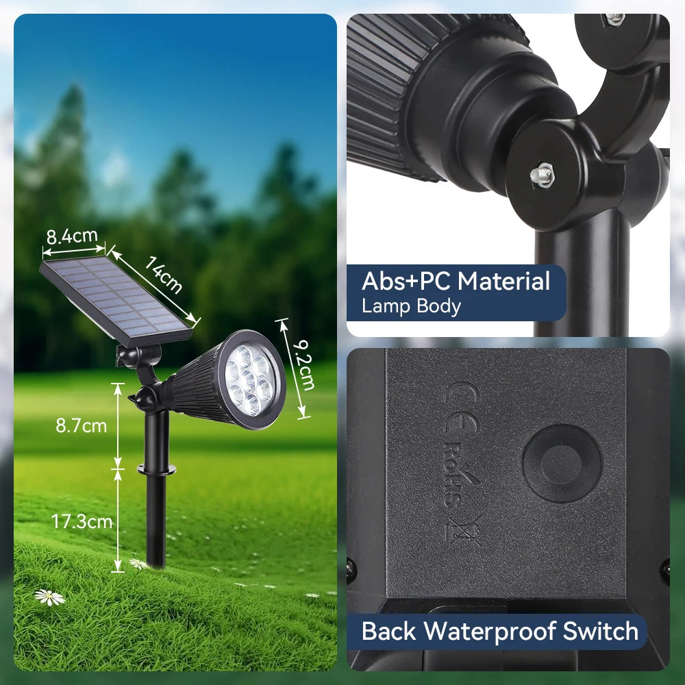 LED Lawn Lamp Adjustable Solar Garden Lights