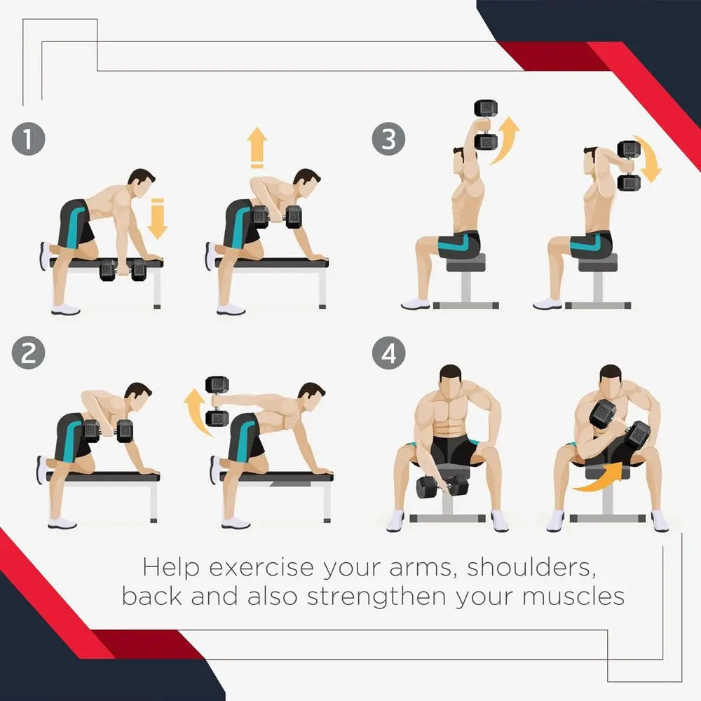 Hexagonal Dumbbells Set For Strength And Home Gym Training