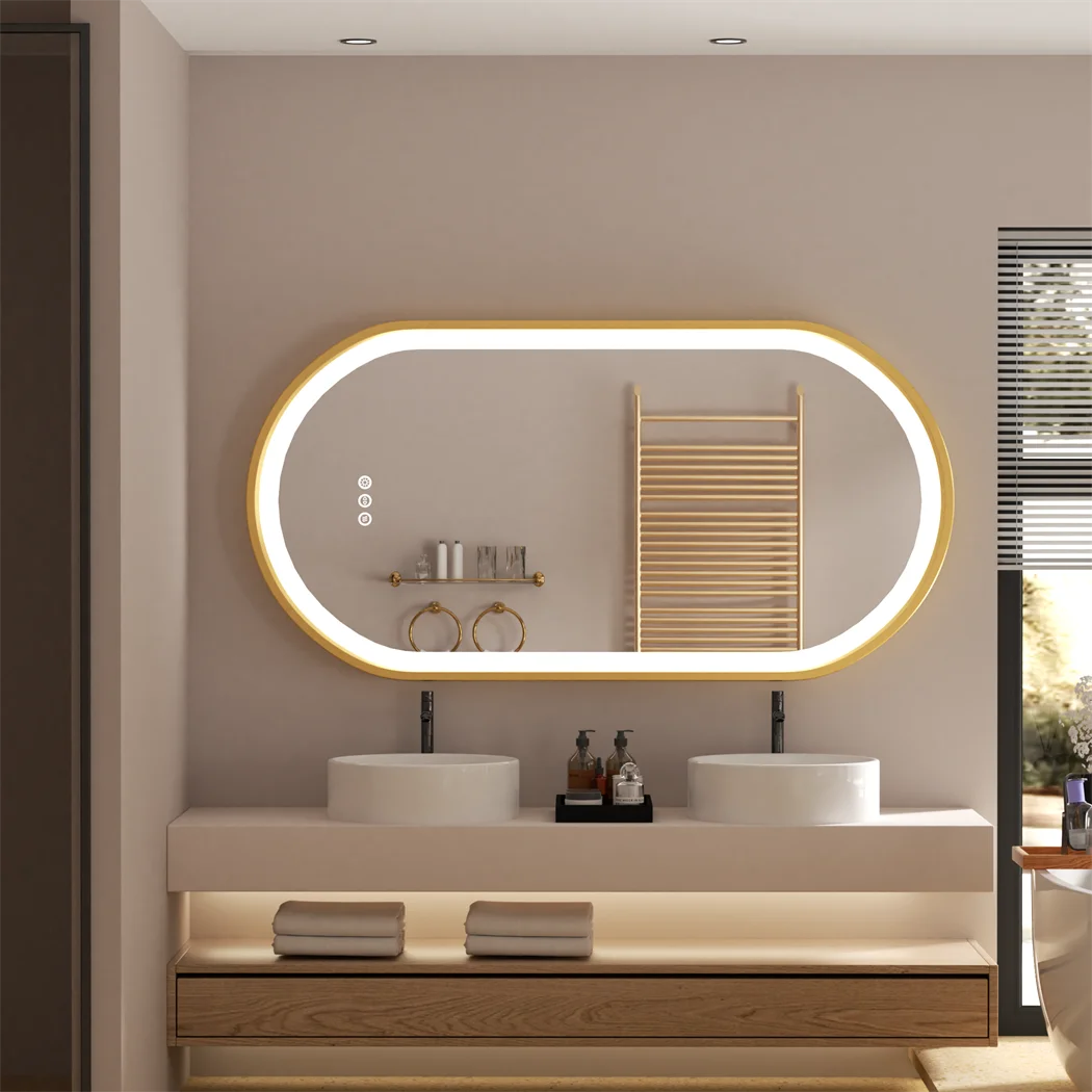 LUVODI Luxury Oval Led Illuminated Bathroom Mirror