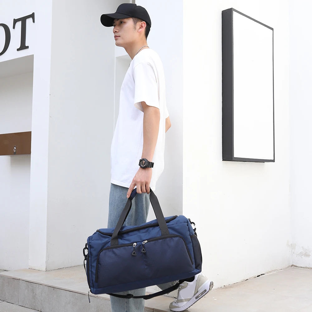 Travel Duffle Bag with Shoe Compartment and Wet Pocket Gym Bag