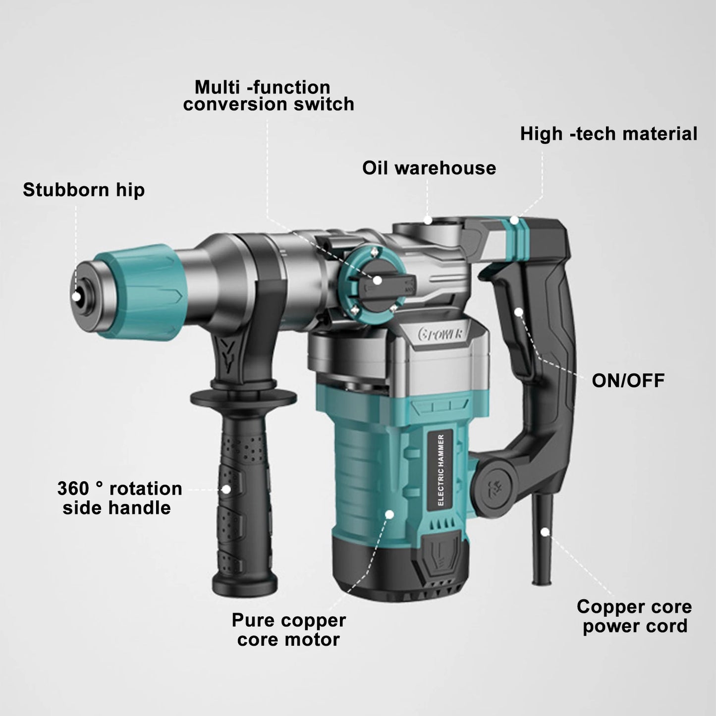 3in1 110v 2M US Plug Brushless Impact Drill