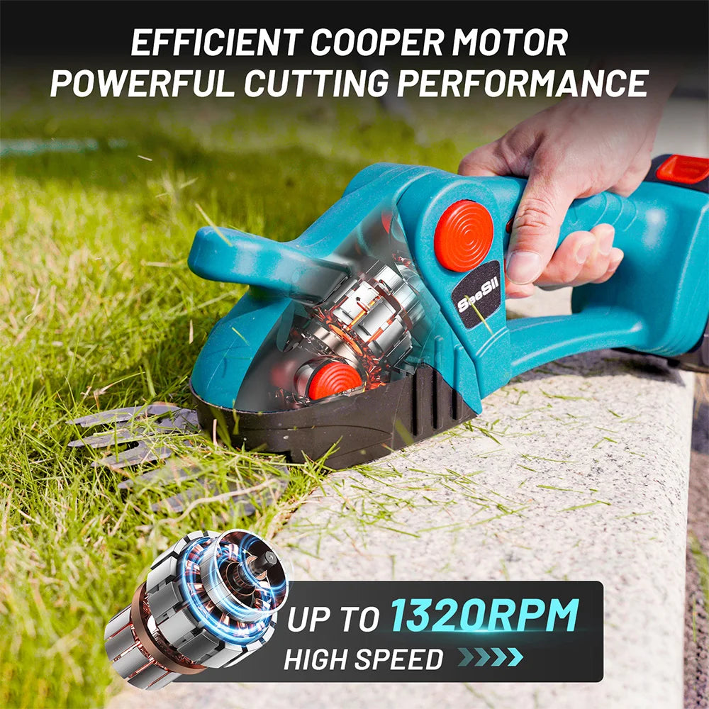SEESII 2 IN 1 Cordless Hedge Trimmer