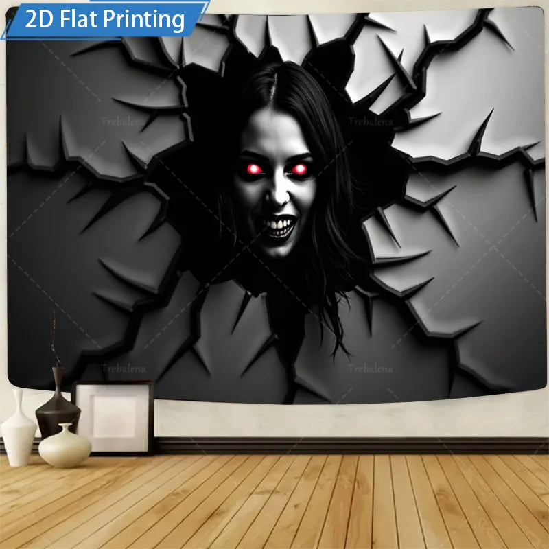 Gothic Skull Wall Tapestry Polyester Made For Home Decor