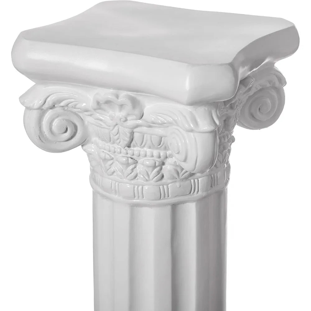 Decorative Fiberglass White Plinth Roman Style Column