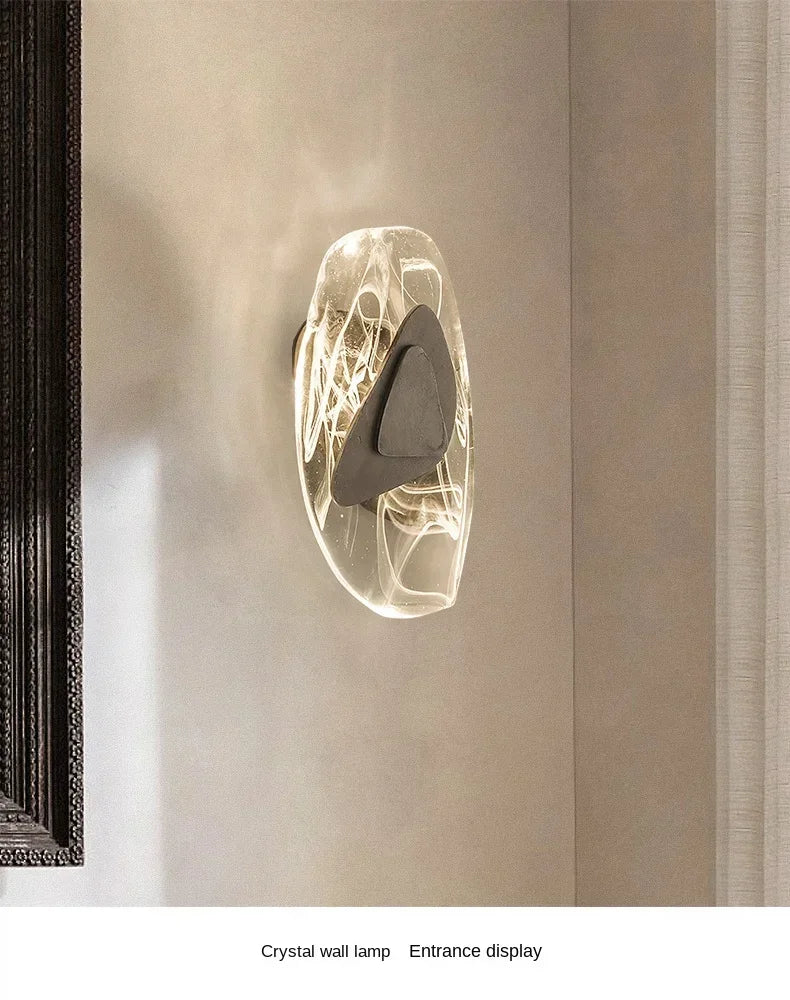 Luxury Modern Crystal Wall Lamp With Iron And Aluminum Construction For Living Rooms