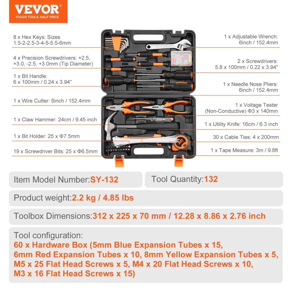 VEVOR Tool Kit Home Repairing Tool Kit