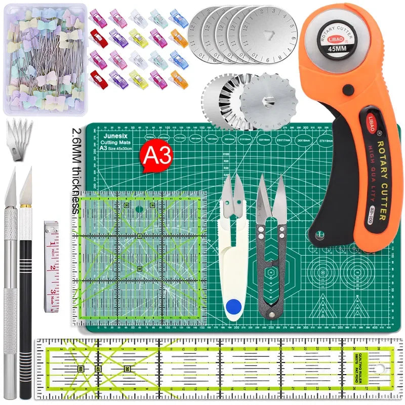 Icobbler Rotary Cutters Tool Set With Cutting Mats And Scissors