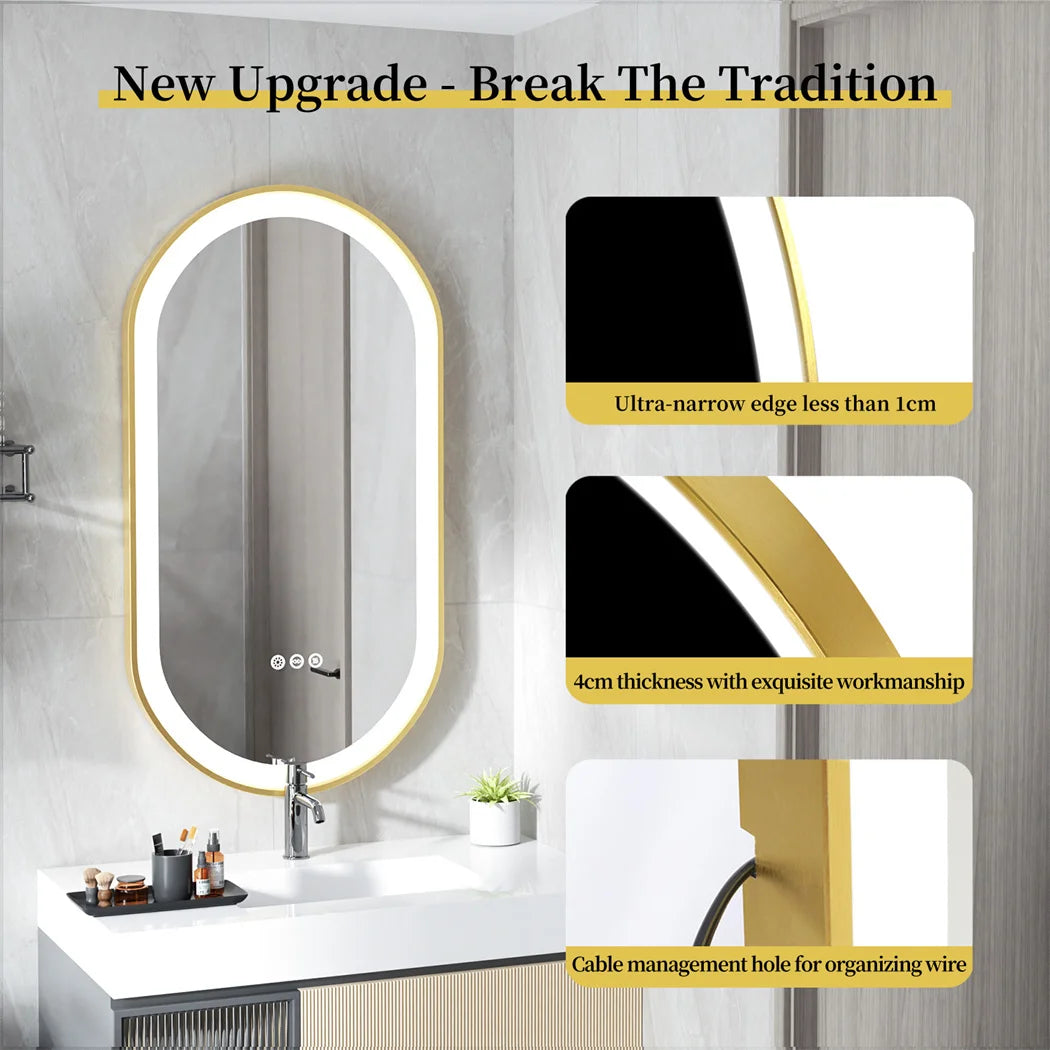 LUVODI Luxury Oval Led Illuminated Bathroom Mirror