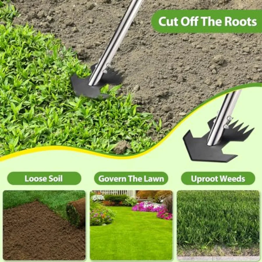 Hoe Garden Tool Scuffle Garden Hoe for Weeding with 3060 Inch Steel Long Handle Dual Use Sharp Gardening Hula Hoe Adjusta