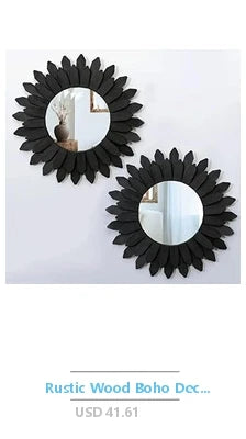 4 Pcs Square Silver Mirror Wall Decor Set 1.2 Inch