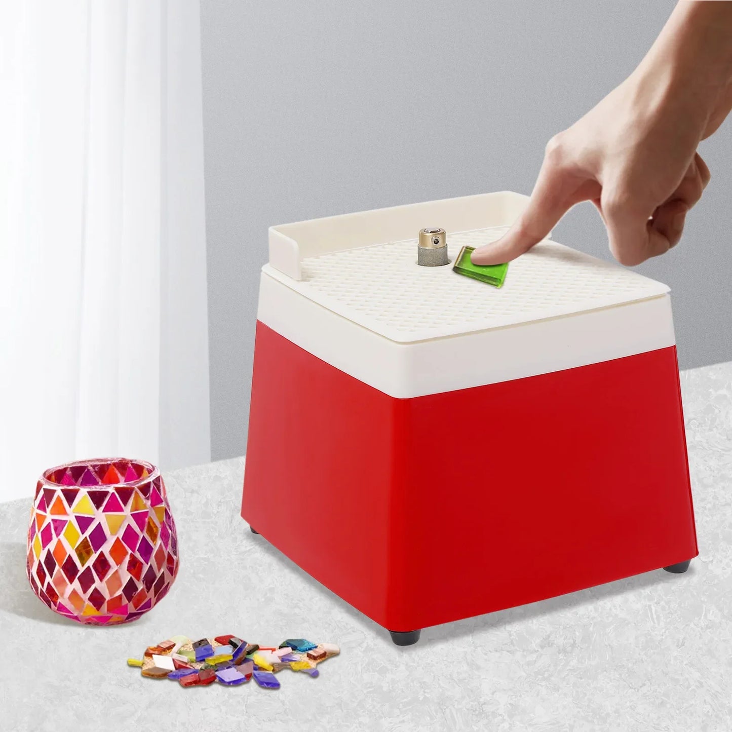 Tabletop Stained Glass Ceramic Grinding