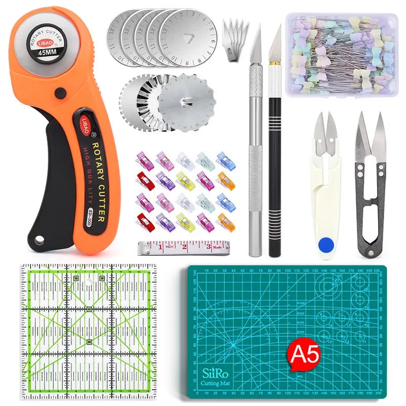 Icobbler Rotary Cutters Tool Set With Cutting Mats And Scissors
