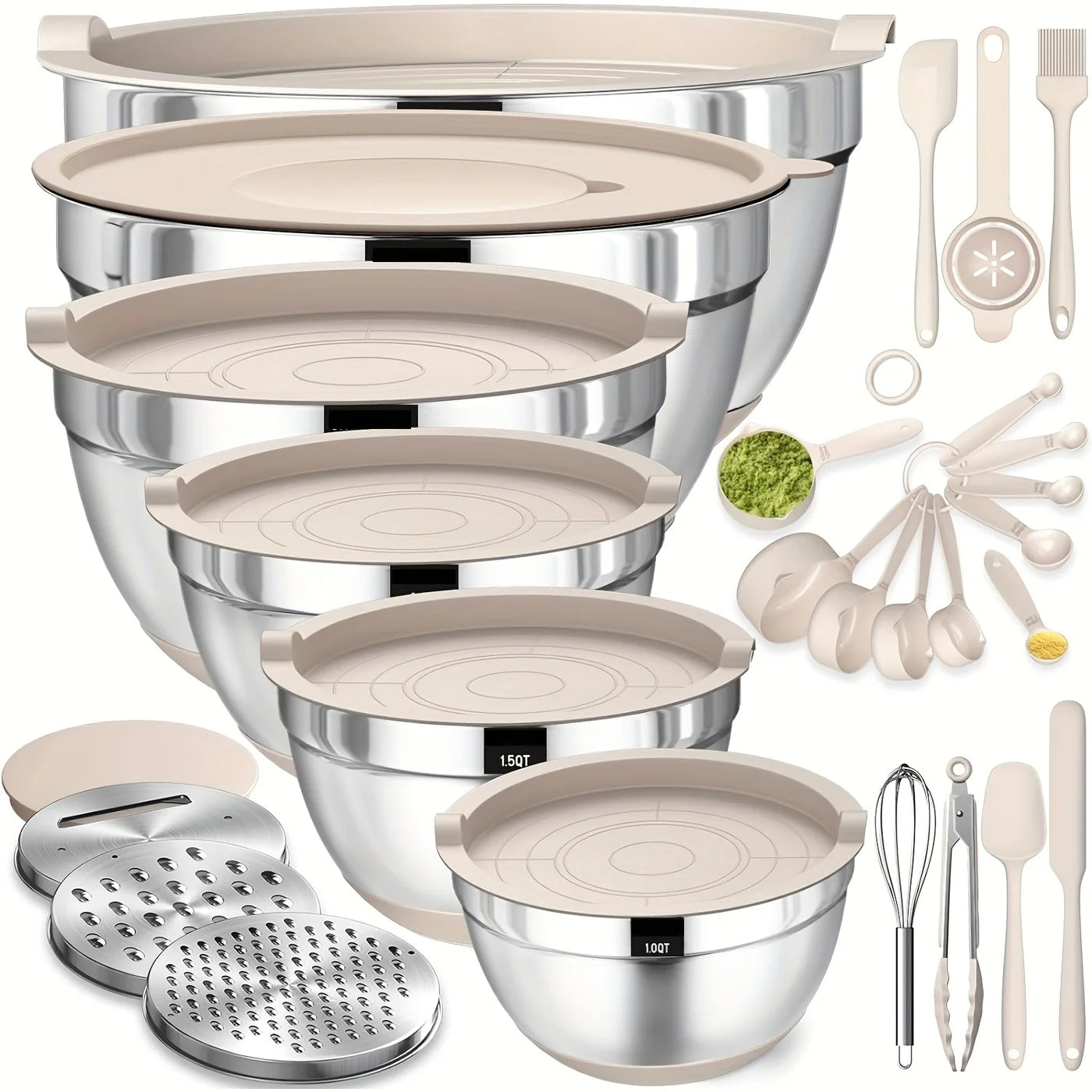 Mixing Bowls with Airtight Lids Set