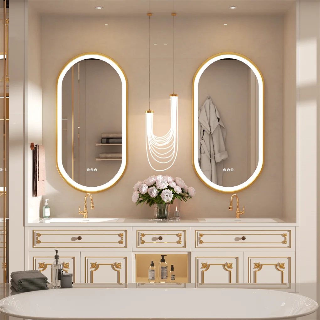 LUVODI Luxury Oval Led Illuminated Bathroom Mirror