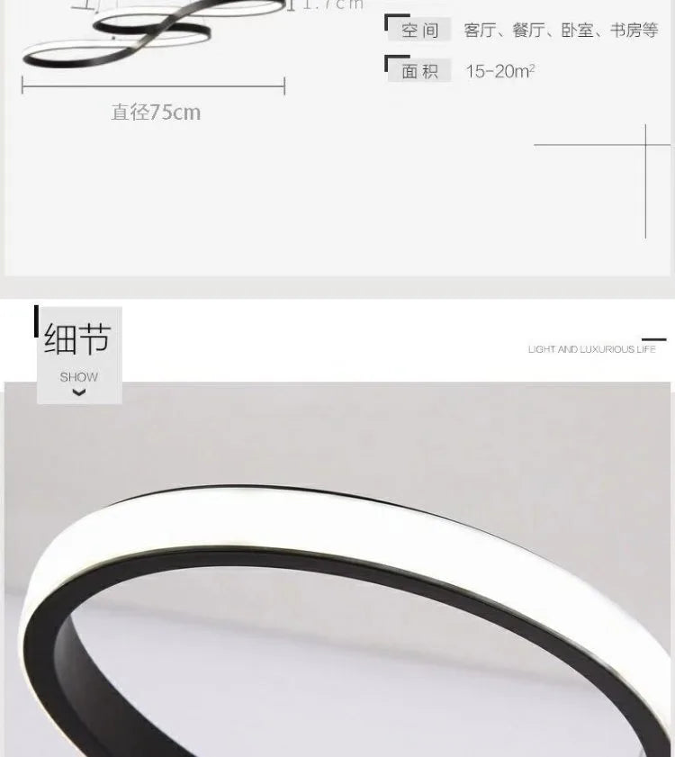 White Black Gold Led Pendant Light for Kitchen Dinning Room