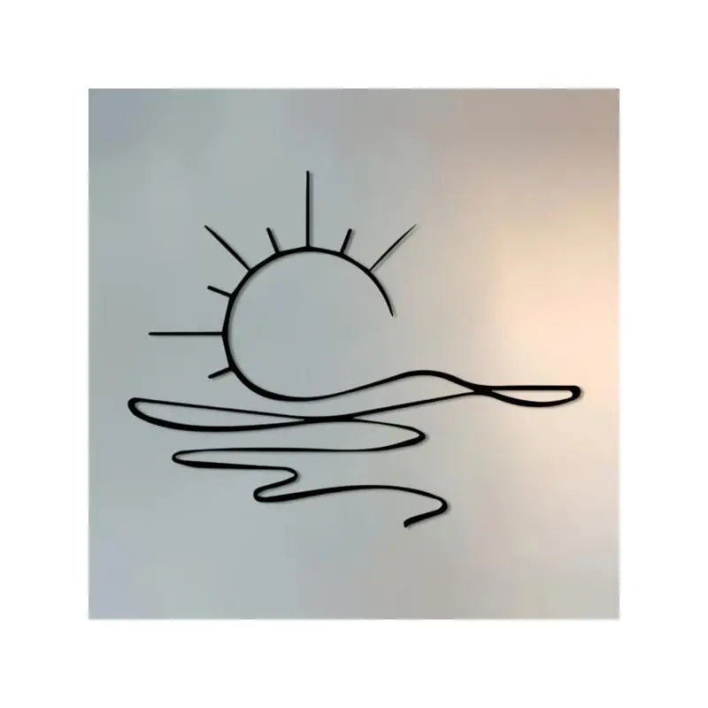 Modern Minimalist Sunrise Wall Art Print For Contemporary Home