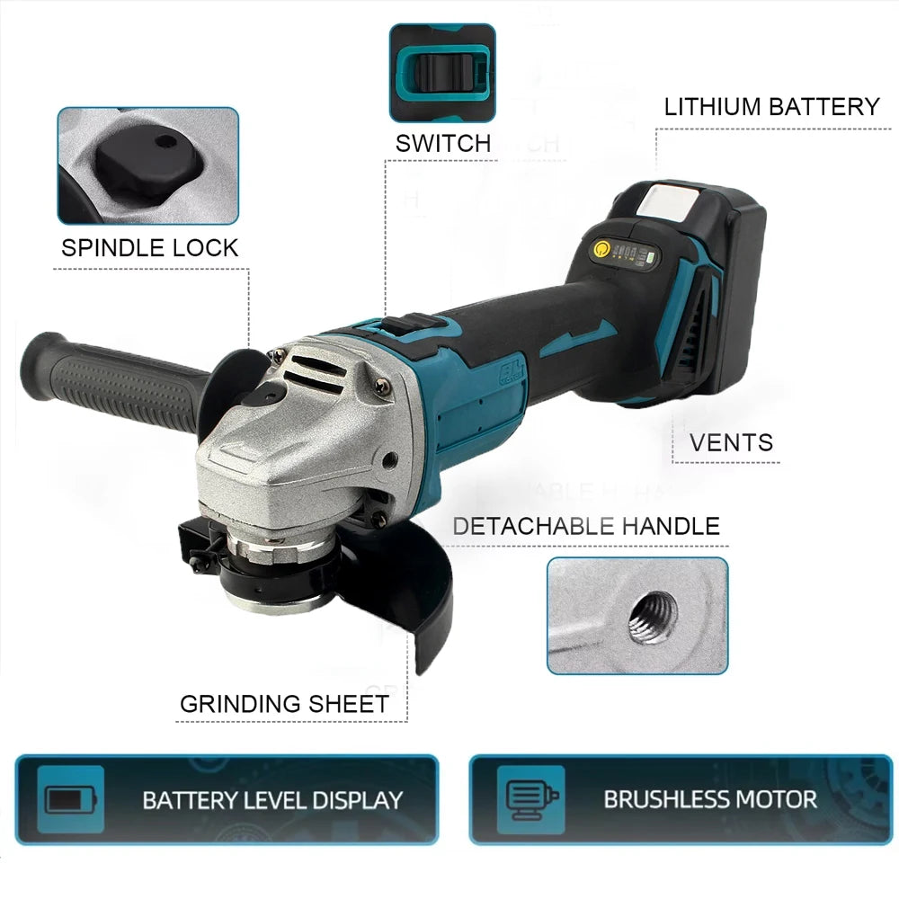 125MM Brushless Electric Angle Grinder