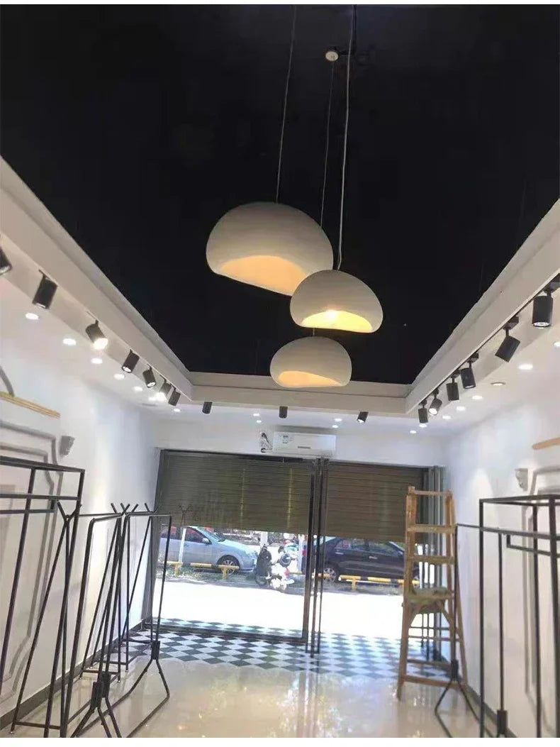 Modern E27 Pendant Lights Wabi Sabi Dining Table Ceiling Chandelier