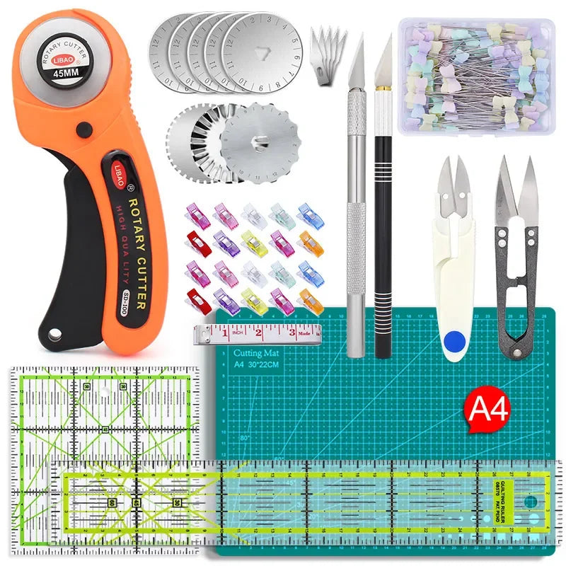 Icobbler Rotary Cutters Tool Set With Cutting Mats And Scissors