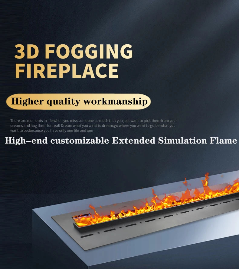 App Remote Control 3D Water Vapor Fireplace