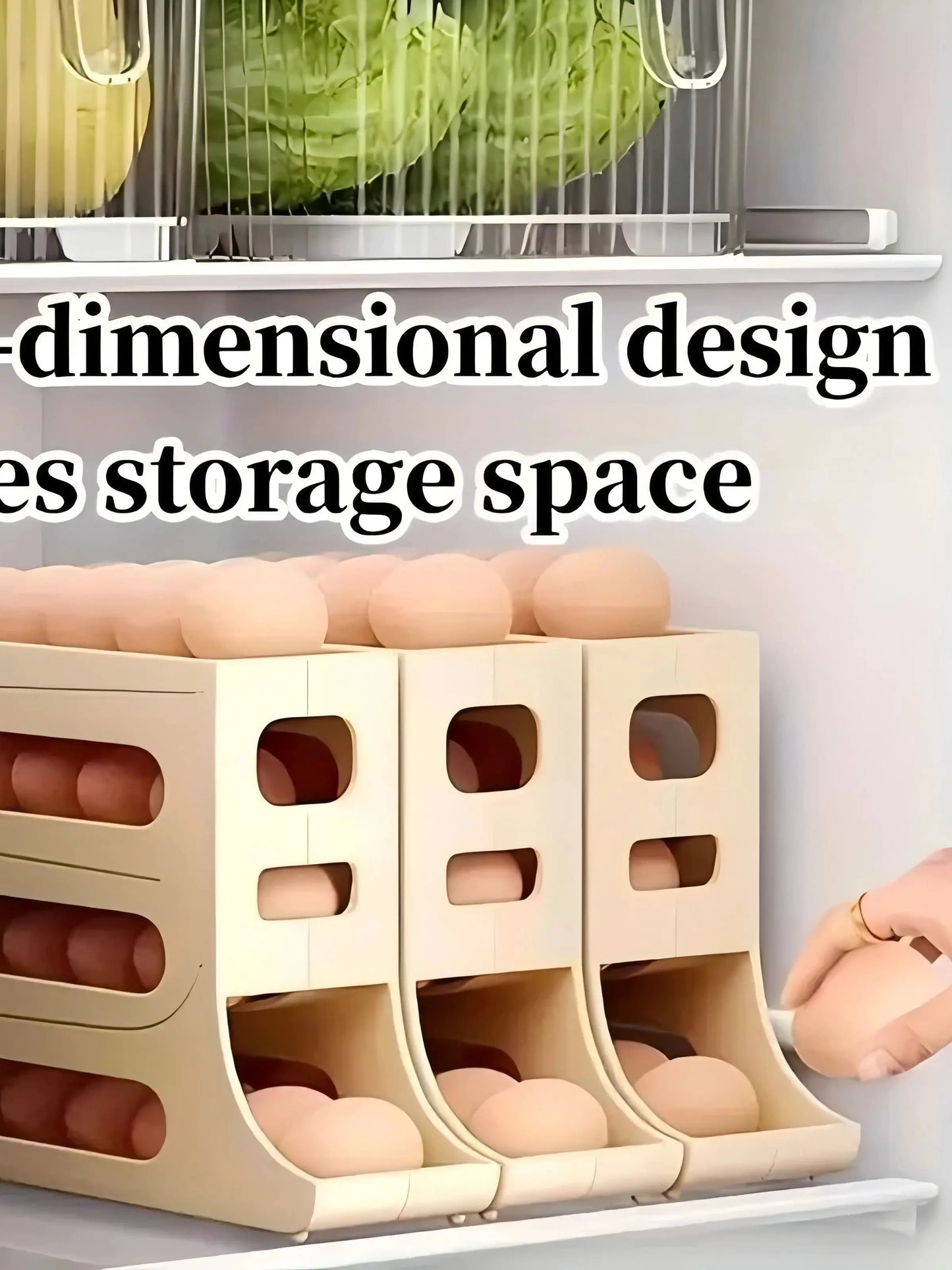 Four Tier Egg Holder For CrystalClear BPAFree Refrigerator SpaceSaving Organizer