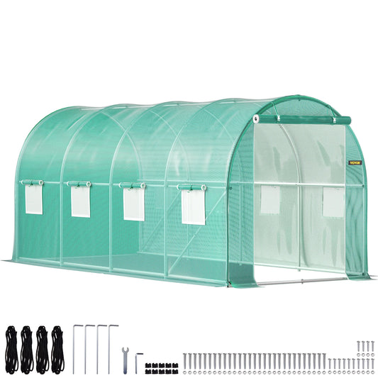 VEVOR Walk-In Tunnel Greenhouse With Durable Galvanized Steel Frame