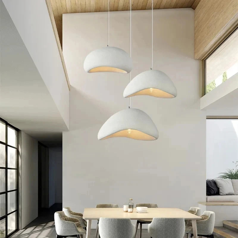Modern E27 Pendant Lights Wabi Sabi Dining Table Ceiling Chandelier