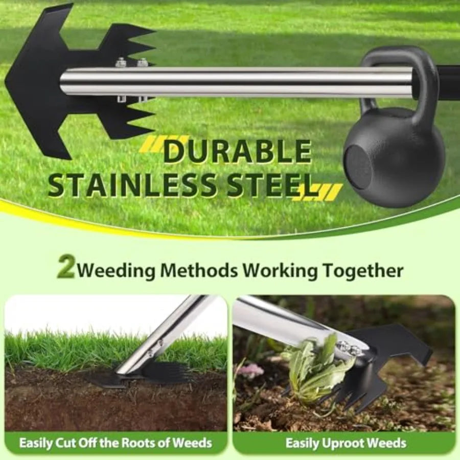 Hoe Garden Tool Scuffle Garden Hoe for Weeding with 3060 Inch Steel Long Handle Dual Use Sharp Gardening Hula Hoe Adjusta