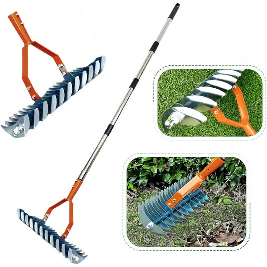 Thatch Rake 14 Wide 21Tines Sturdy Garden Dethatcher Rake