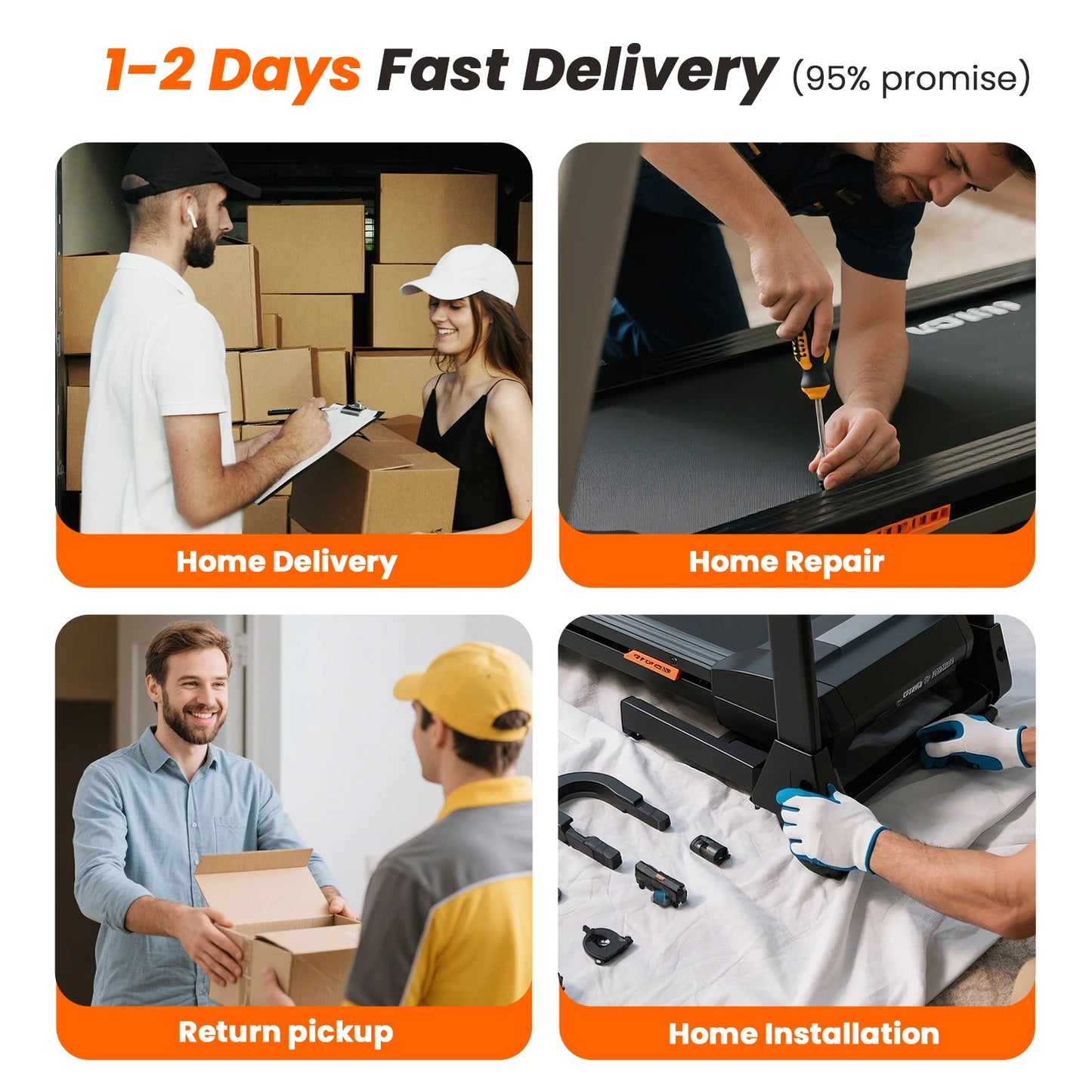 Driving Power 3.0 HP Treadmill With Adjustable Incline PerformanceEnhancementModule