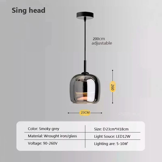 Nordic Glass LED Chandeliers Luxury Pendant Lamp