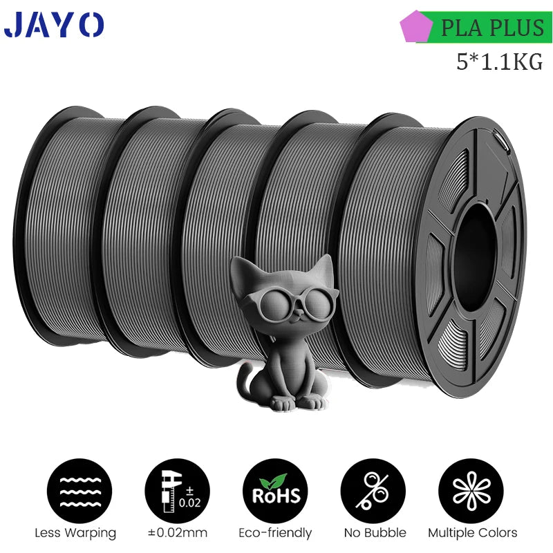 JAYO PLA/PETG/ABS/TPU/PLA plus/PLAMeta 5 Rolls