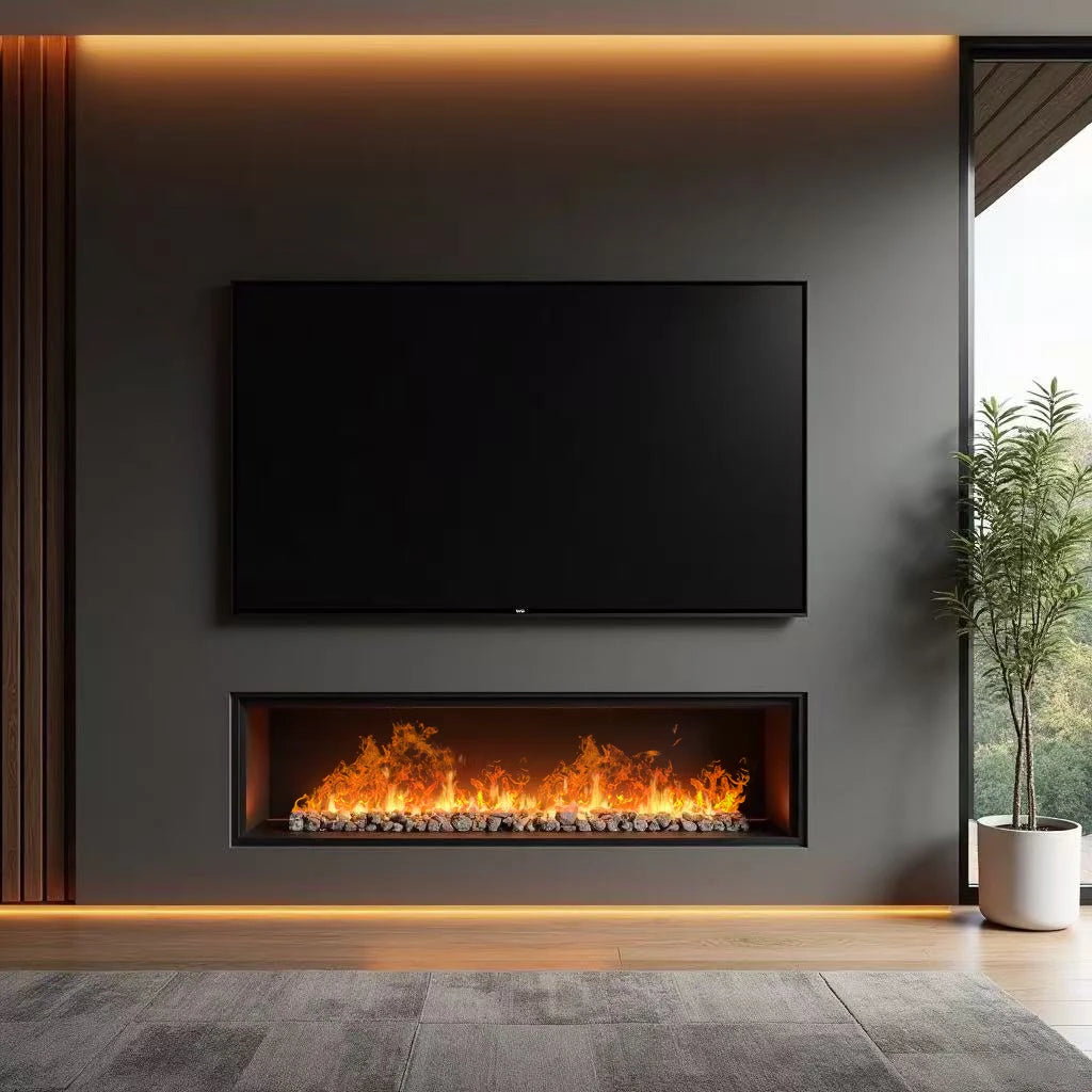 3D Atomized Fireplace With Colorful Steam Flame LED Water Vapor Home Decor CE FCC Certified